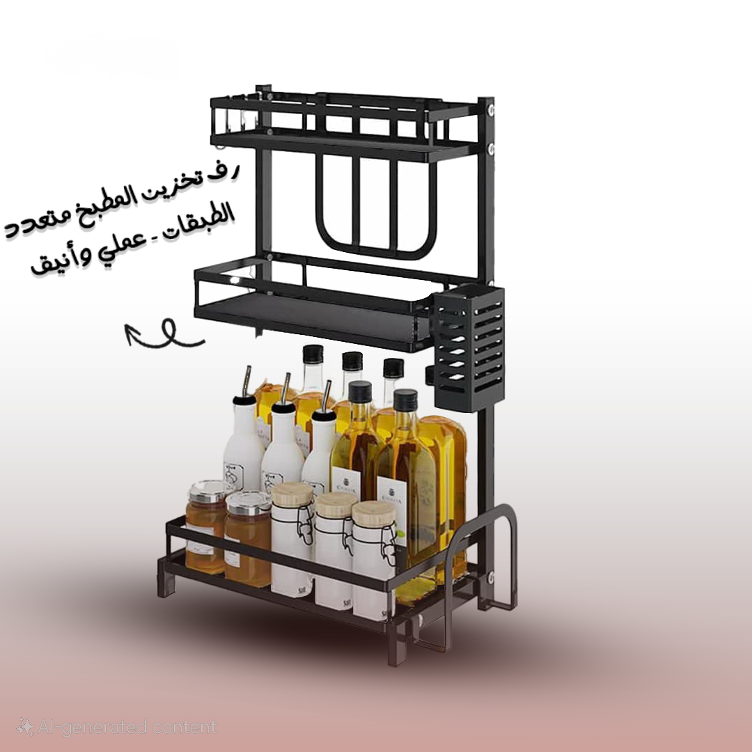 رف مطبخ متعدد الطبقات - عملي وأنيق - Image 4